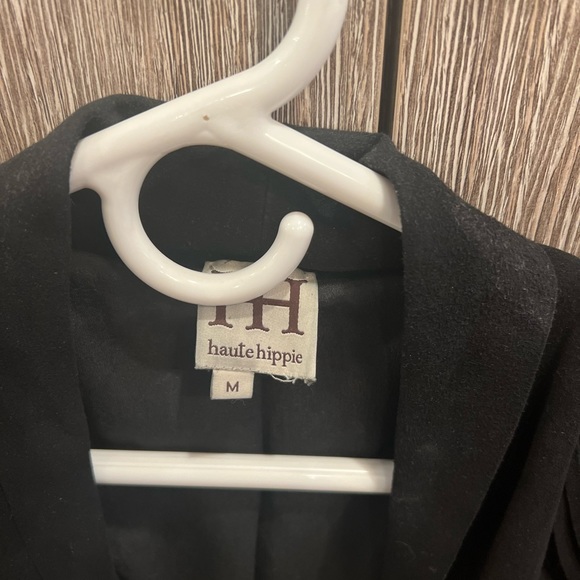 Haute hippie black suede fringe jacket. Size M - Picture 2 of 6